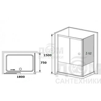 Шторка на ванну RGW Screens SC-82 180x75 стекло прозрачное