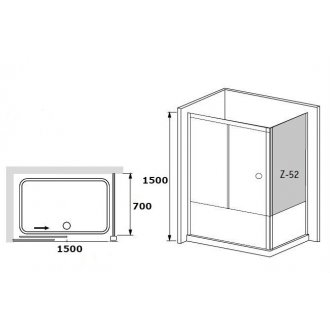 Шторка на ванну RGW Screens SC-82 150x70 стекло прозрачное