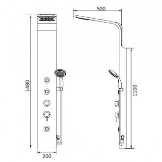 Душевая панель RGW Shower Panels SP-06 B