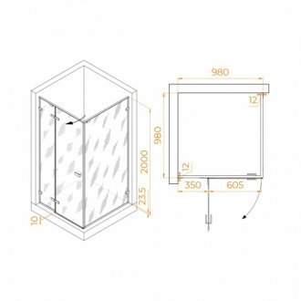 Душевой уголок RGW Stilvoll SV-030 100x100 матовый