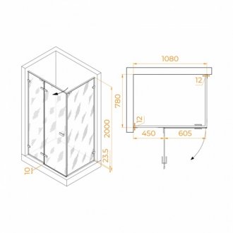 Душевой уголок RGW Stilvoll SV-040B 110x80 матовый