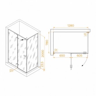 Душевой уголок RGW Stilvoll SV-040 130x80 матовый