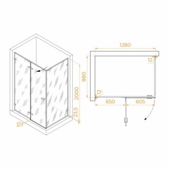 Душевой уголок RGW Stilvoll SV-040 130x90 прозрачный