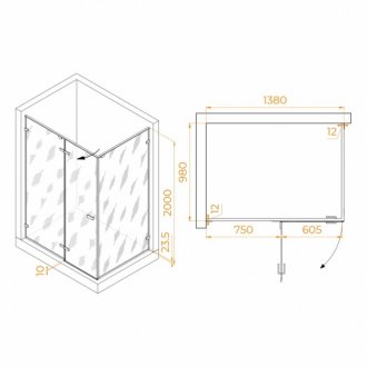 Душевой уголок RGW Stilvoll SV-040B 140x100 прозрачный