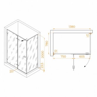 Душевой уголок RGW Stilvoll SV-040 140x80 матовый