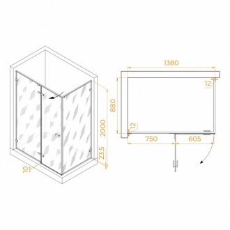 Душевой уголок RGW Stilvoll SV-040 140x90 прозрачный