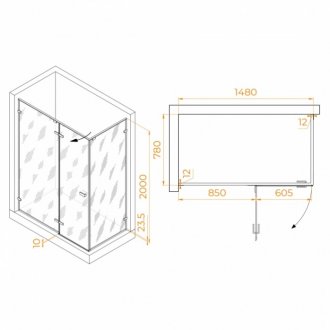 Душевой уголок RGW Stilvoll SV-040B 150x80 прозрачный