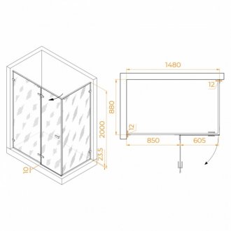 Душевой уголок RGW Stilvoll SV-040B 150x90 матовый