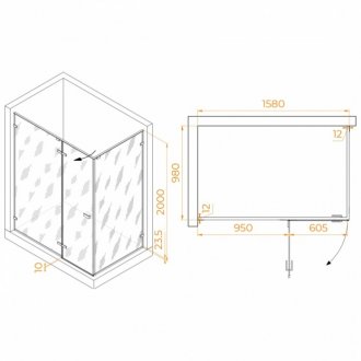 Душевой уголок RGW Stilvoll SV-040B 160x100 матовый