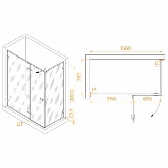 Душевой уголок RGW Stilvoll SV-040B 160x80 прозрачный