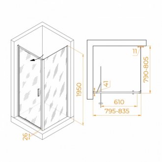 Душевой уголок RGW Stilvoll SV-135B 80x80