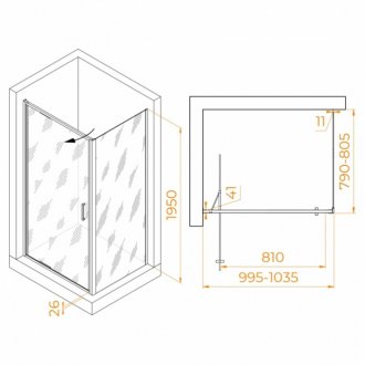 Душевой уголок RGW Stilvoll SV-145B 100x80