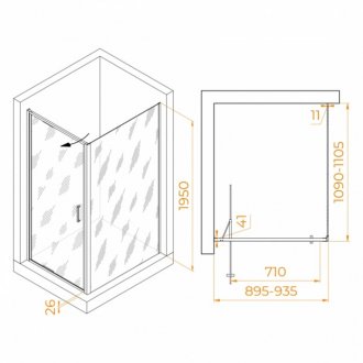 Душевой уголок RGW Stilvoll SV-145B 90x110