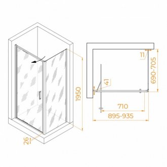 Душевой уголок RGW Stilvoll SV-145 90x70