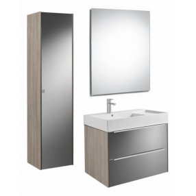 Мебель для ванной Roca Beyond Inspira Unik 80 см городской дуб с зеркалом