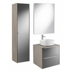 Мебель для ванной с накладной раковиной Roca Inspira 60 см городской дуб с зеркалом