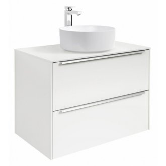 Мебель для ванной с накладной раковиной Roca Inspira 80 см белый глянец