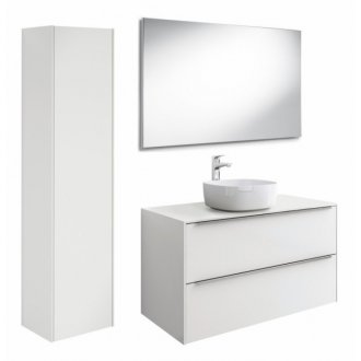 Мебель для ванной с накладной раковиной Roca Inspira 100 см белый глянец