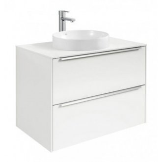 Мебель для ванной со встроенной раковиной Roca Inspira 80 см белый глянец