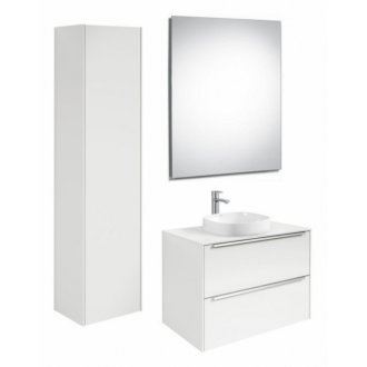 Мебель для ванной со встроенной раковиной Roca Inspira 80 см белый глянец
