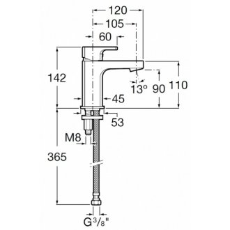 Смеситель для раковины Roca L90 5A3B01C00