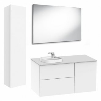 Мебель для ванной со встроенной раковиной Roca Beyond 100+45 белый глянец