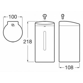 Диспенсер для жидкого мыла сенсорный Roca Public 0,85 л хром