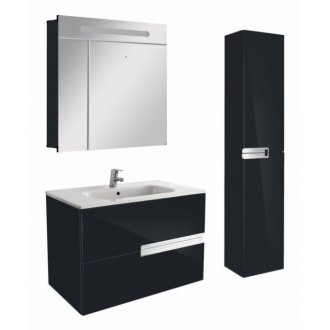 Мебель для ванной Roca Victoria Nord Black Edition 80 см черный глянец