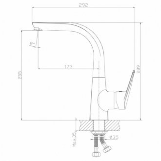 Смеситель для кухни Rossinka Z40-23U