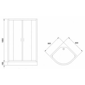 Душевой уголок Royal Bath RB-EKO80HK-M 80x80