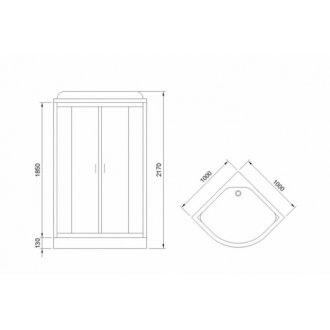 Душевая кабина Royal Bath HKST RB100HKST-WT 100x100