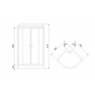 Душевая кабина Royal Bath HKST RB90HKST-WT 90x90