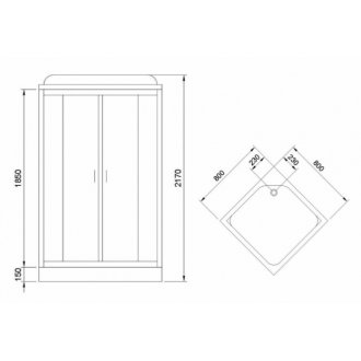 Душевая кабина Royal Bath RB80HP2-M-CH 80x80