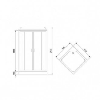 Душевая кабина Royal Bath RB 90HP1-T 90x90