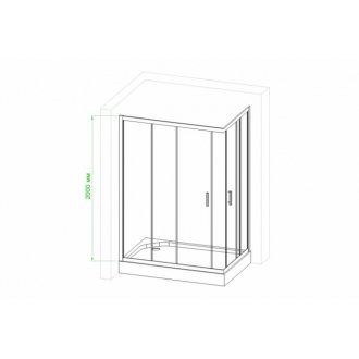 Душевой уголок Royal Bath RB100HPD-T-CH 100x100
