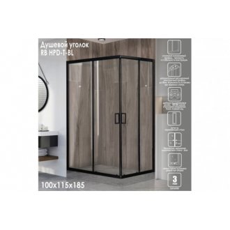 Душевой уголок Royal Bath RB11510HPD-T-BL 100x115