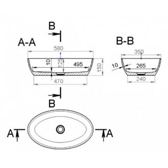 Раковина Salini Alda 01G