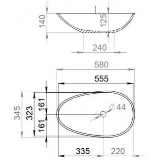 Раковина Salini Paola 1101201SM