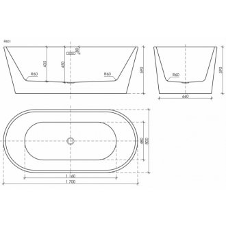 Ванна акриловая Sancos Mimi 170x80