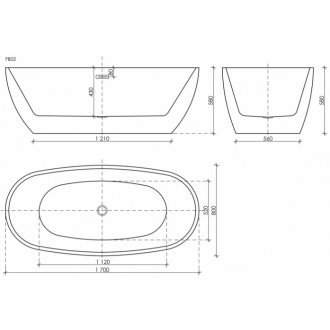 Ванна акриловая Sancos Flo 170x80