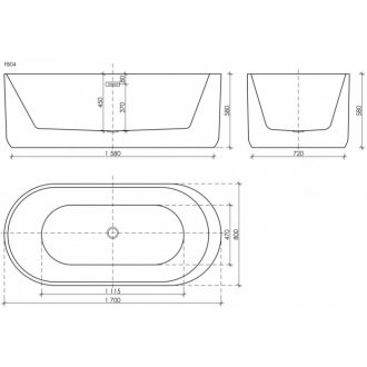 Ванна акриловая Sancos Fiori 170x80