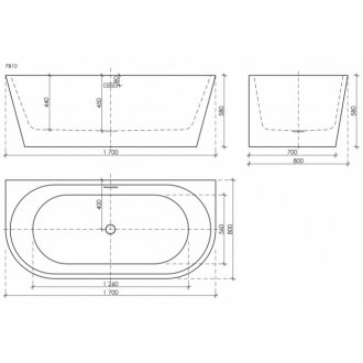 Ванна акриловая Sancos First 170x80