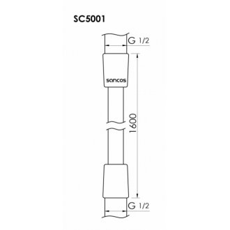 Шланг для душа Sancos SC5001MB