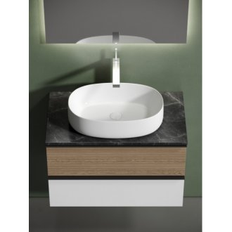 Мебель для ванной со столешницей Sancos Delta 80 DL80W+TT80A1X+CN5023