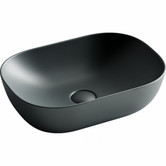 Тумба с раковинами и столешницей Sancos Folk 140 темно-серая TT140A1X