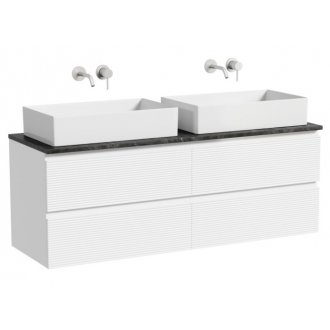 Тумба с раковинами и столешницей Sancos Folk 140 белая TT140A1