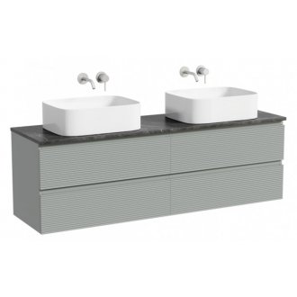 Тумба с раковинами и столешницей Sancos Folk 160 серая TT160A1