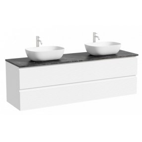 Тумба с раковинами и столешницей Sancos Folk 160 белая TT160A1X