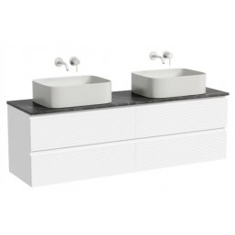 Тумба с раковинами и столешницей Sancos Folk 160 белая TT160A1