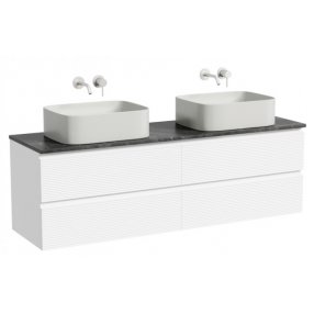 Тумба с раковинами и столешницей Sancos Folk 160 белая TT160A1